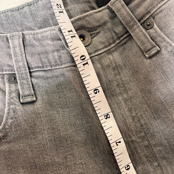 New AG Adriano Goldschmied High Rise Wide Leg Cropped Denim Jeans 27 Light Gray - Picture 12 of 16